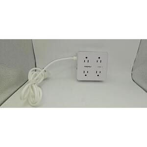 6-Foot PowrUI 8 Plug Power Strip With 3 USBs and 1 USB C